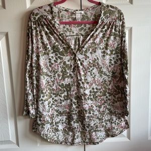 𝅺🌟h&m Womens Floral Butterfly Blouse - Sz XL